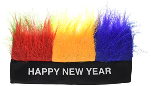Beistle Happy New Year Hairy Headband, One Size, Multicolored