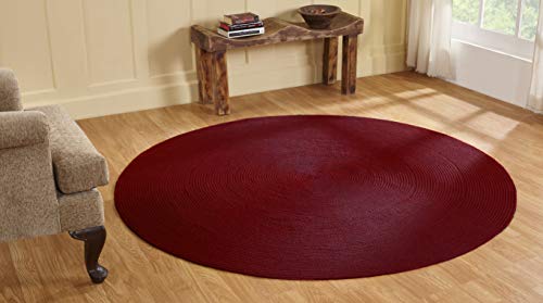 Better Trends Alpine Braid Collection is Durable & Stain Resistant Reversible Indoor Area Utility Rug 100% Polypropylene in Vibrant Colors, 72 in, Burgundy Solid