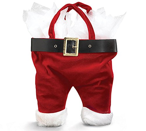 burton + BURTON Santa Pants One Size Tote Bag for Wine Bottle, Red