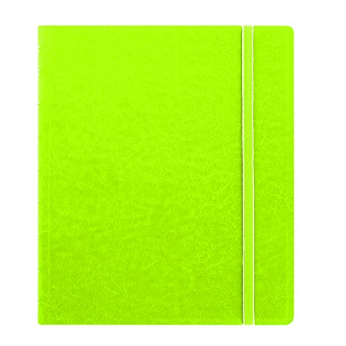 Rediform FILOFAX REFILLABLE NOTEBOOK CLASSIC, 9.25" x 7.25" Pear- Elegant leather-look cover with moveable pages - Elastic closure, index, pocket and page marker (B115907U)