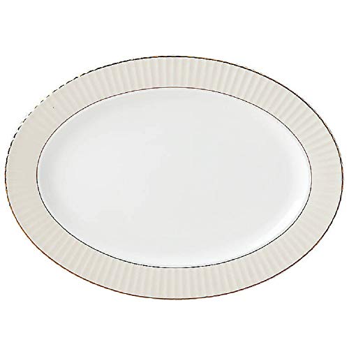 Lenox Pleated Colors Grey Serving Platter, 16 inches