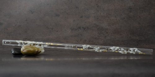 Hall Crystal Flutes 21701 - Offset Glass Flute in G - White Lily