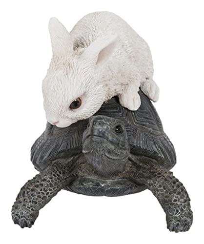 Hi Line Gift Ltd Tortoise and Hare Playing Figurine, 6.69-inch Height