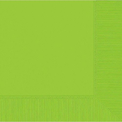 Amscan Kiwi Green 2-Ply Luncheon Napkins - 6.5" x 6.5", 40 Ct