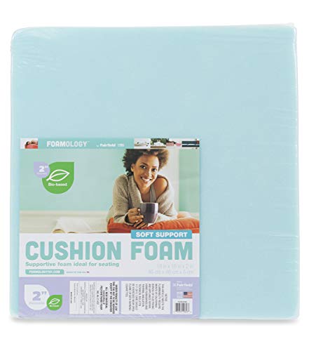 Fairfield Cushion FoamSoftSupport18x18x2, 18" by 18" by 2", Blue