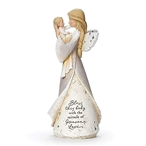 Roman 16127 Baby Blessing Angel Heavenly Blessings, 8.5-inch Height, Resin and Stone Mix