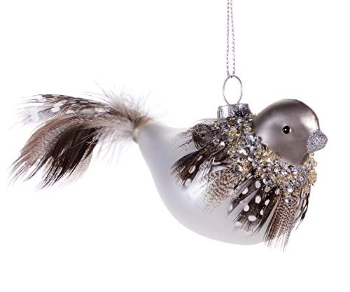 Giftcraft 665677 Bird with Feather Tail Ornament, 5-inch Length