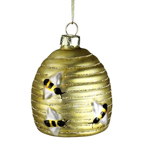 Homart 1514-0 Bee Skeep Ornament, 3-inch Height, Glass
