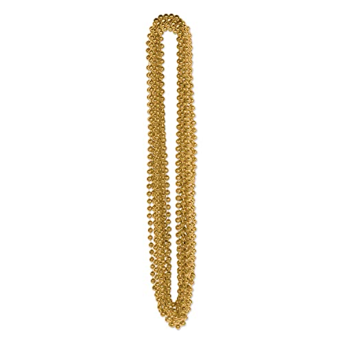 Beistle Small Round (gold) (12/Card) Party Beads, 33 Inches
