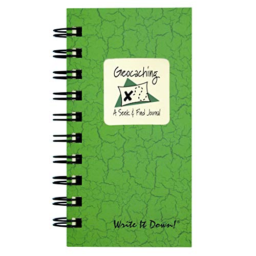 Journals Unlimited "Write it Down!" Series Guided Journal, Write It Down, Geocaching, A Seek & Find Journal, Mini-Size 3‚Äùx5.5‚Äù, with a Green Hard Cover, Made of Recycled Materials