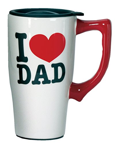 Spoontiques I Love Dad Travel Mug, White