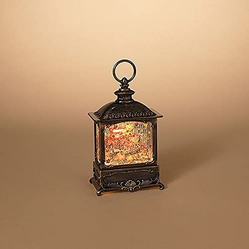 Gerson 2648780 Battery Operated Lighted Spinning Water Globe Harvest Lantern, 8.75-inch Height