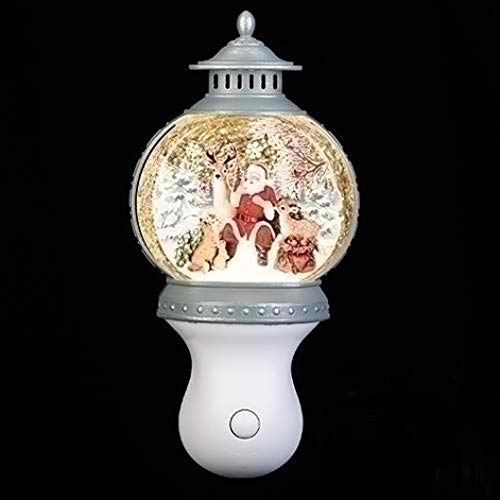 Roman 160154 Lantern Swirl Nightlight with Christmas Scene, 7-inch High