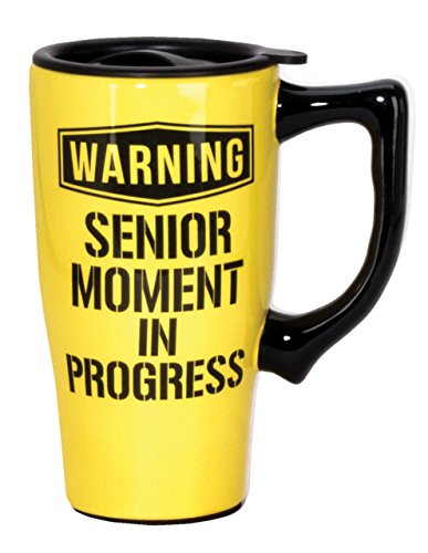 Spoontiques Senior Moment Travel Mug, Yellow