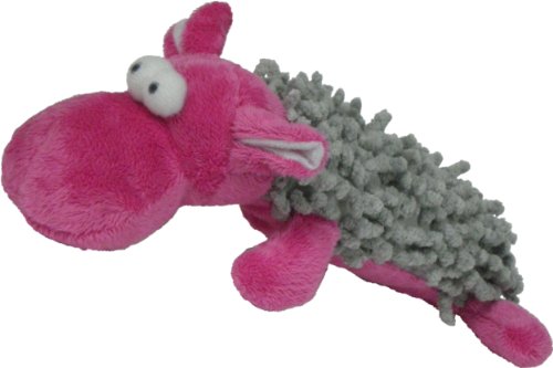 Amazing Pet Products 10-Inch Plush Shaggy Hippo Dog Toy