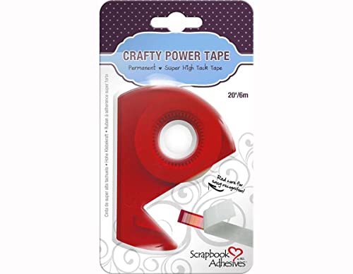 Scrapbook Adhesives by 3L 3L Scrapbook Adhesives Crafty Power Tape with Dispenser, 1/4-Inch, 20 Feet