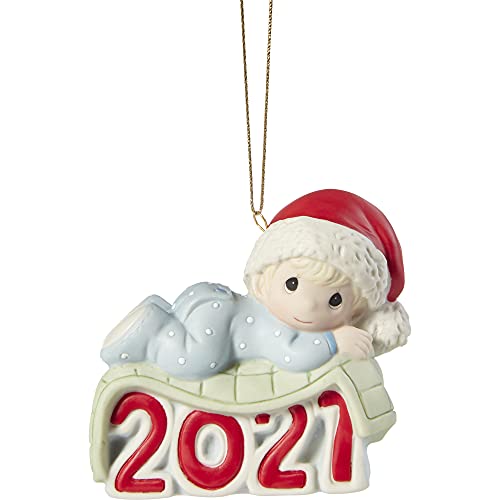 Precious Moments Baby's 1st Christmas Dated Boy Ornament