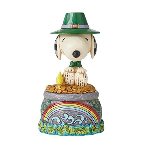 Enesco Peanuts by Jim Shore Snoopy Pot of Gold, Figurine, 5.9in H