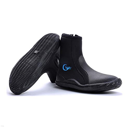 yonsub Wetsuit Booties-Surf Booties Men Women-Neoprene Shoes with Puncture Resistant Sole 3mm 5mm for Watersports Beach Boat,AKE Mud Kayak and More (5, 12)