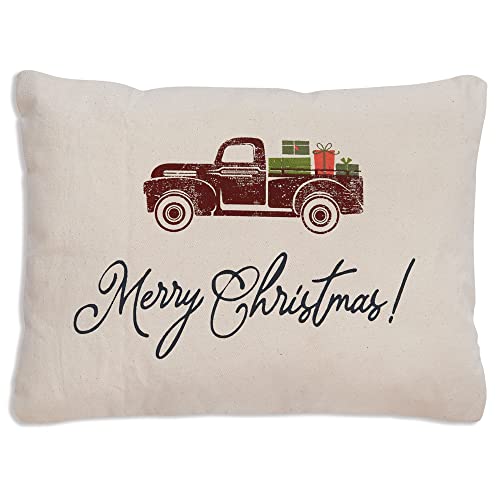 CTW Colonial Tin Works Double Sided Christmas Truck Throw Pillow