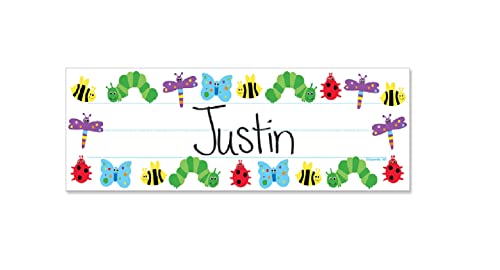 Hygloss Products Bugs Kids Name Plates for Desks Cubbies Lockers ‚Äö√Ñ√¨ 9.5 x 2-7/8 Inch, 36 Pack