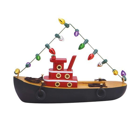 Cape Shore Christmas Wood Ornament, Tug Boat, Holiday Tree Decoration, Home Collection