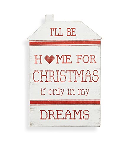 Giftcraft 681571 Christmas House Sign with Sentiment, 1 inch, Medium Density Fiberboard