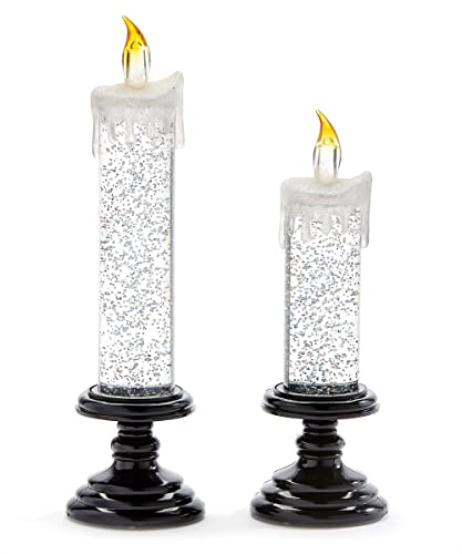 Giftcraft 683877 Christmas Candles LED Water Lantern, Set of 2, Polypropylene, Water and Oil