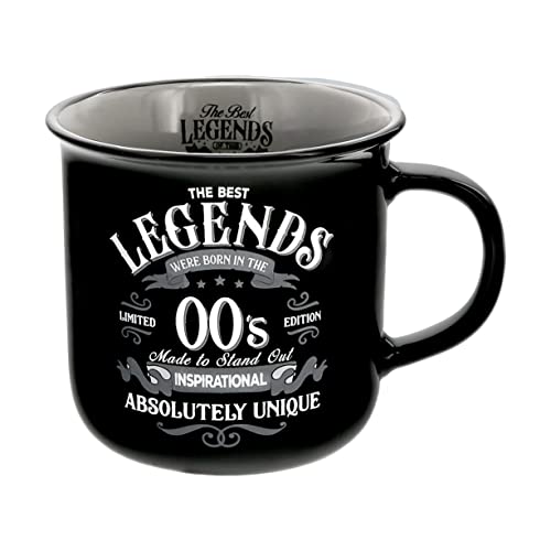 Pavilion Gift Company - Legends Were Born In The 00s - Ceramic 13-ounce Campfire Mug, Double Sided Coffee Cup, Funny Birthday Gift For Women or Men, 1 Count