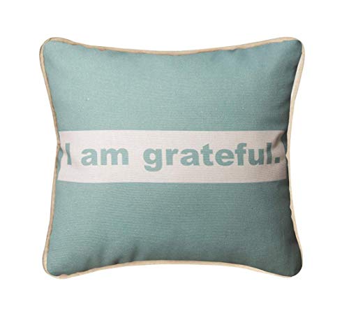 Manual SDAFG Affirmations Grateful Throw Pillow, 12-inch Square