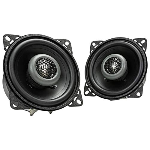 Maxxsonics MB Quart FKB110 Formula Car Speakers (Black, Pair) ‚Äì 4 Inch Coaxial Speakers, 40 Watt, 2-Way Car Audio, Internal Crossover, 1 Inch Tweeters (Grills Not Included)