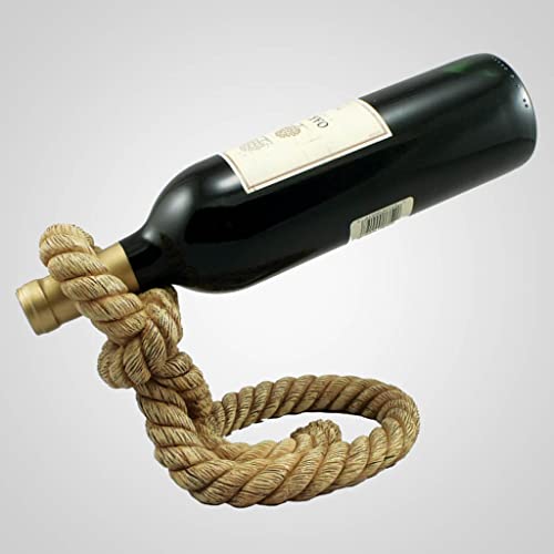 Lipco Polyresin Rope Wine Holder, 9-inch Length, Kitchen Accessories