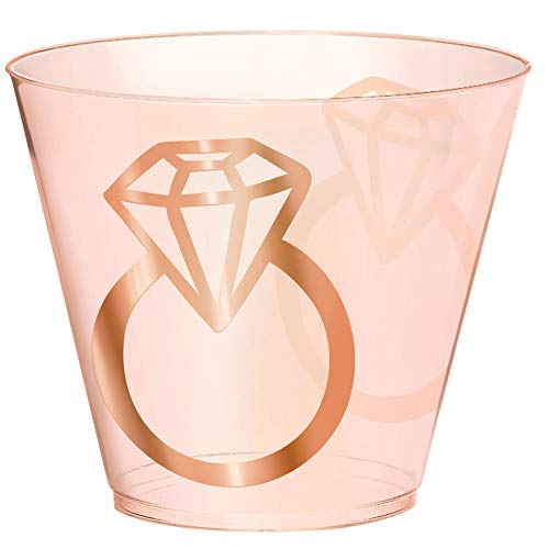 amscan Tableware, 9 oz, Rose Gold, 30 Pieces