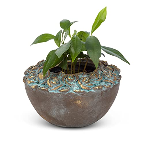 Abbott Collection  Home Small Rose Rim Planter/Vase