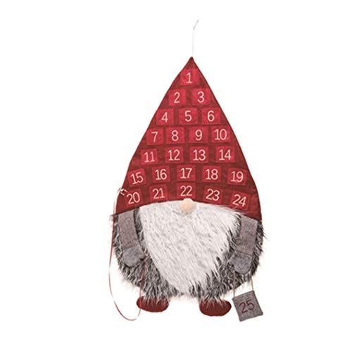 Valyria LLC Transpac Y6089ZU Fabric Gnome Count Down Calendar, 32-inch Height, Polyester