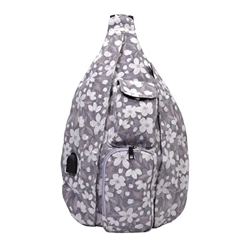 Calla Nupouch Rucksack Bag, Anti-Theft Crossbody Sling, Backpack, Lilac in Bloom