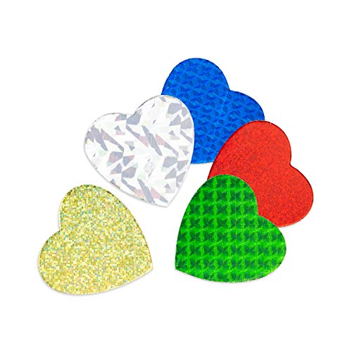 Hygloss Products 2" red Shape Cut-Outs, Shiny Mirror Board Hearts, 2-Inch, 30 Per Pack