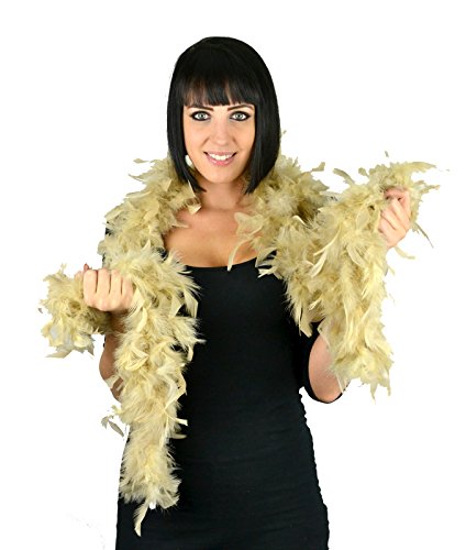 Midwest Design Touch of Nature 1-Piece Feather Turkey Flat Chandelle Boa for Arts and Crafts, 2-Yard, Tan