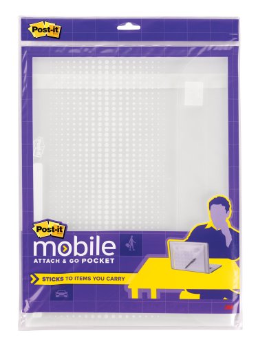 Pens 3M Post-It Attach and Go 3HP Large Snap Pocket (MMMPMPLG1CR)