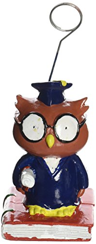 Beistle Owl Graduate Photo/Balloon Holder Party Accessory (1 count)