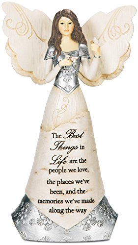 Pavilion Gift Company Elements 82328 Angel Figurine Holding Butterflies, Best Things In Life, 8-Inch