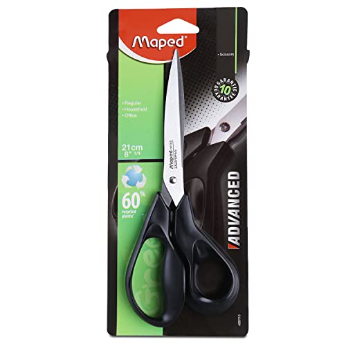 Pens Maped Eco-Friendly Recycled Scissors, Adult, 8.25 Inch, Right Handed (499110)