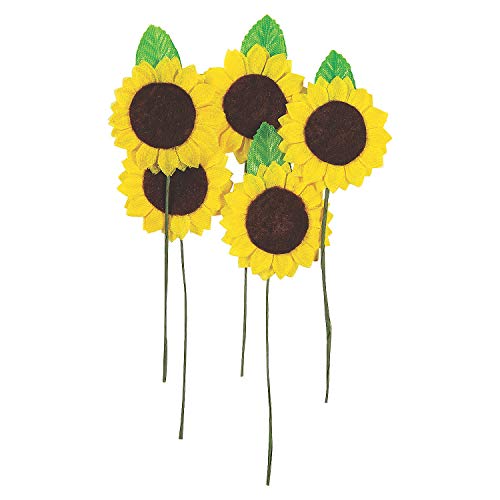 Fun Express Sunflower Shaped Twist Ties - Set of 24 Fun Twist Ties - Party Supplies