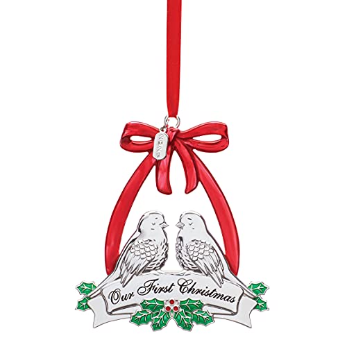Lenox 2021 Our 1St Christmas Together Dove Ornament, 0.35, Metallic
