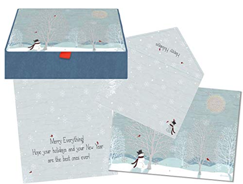 LPG Greetings Performing Arts Keepsake Box, Full Color Inside Designs Winter Wonderland Stationery Paper, 87117-14