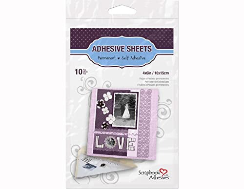 Scrapbook Adhesives by 3L 3L Scrapbook Adhesives Adhesive Sheets, 4-Inch x 6-Inch, 10-Pack