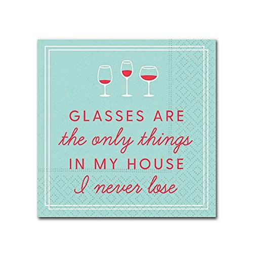 Design Design 624-10363 Glasses Are The Only Thing Beverage Napkin