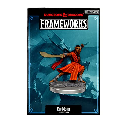 WizKids Store D&D Frameworks: Elf Monk Male - Unpainted and Unassembled
