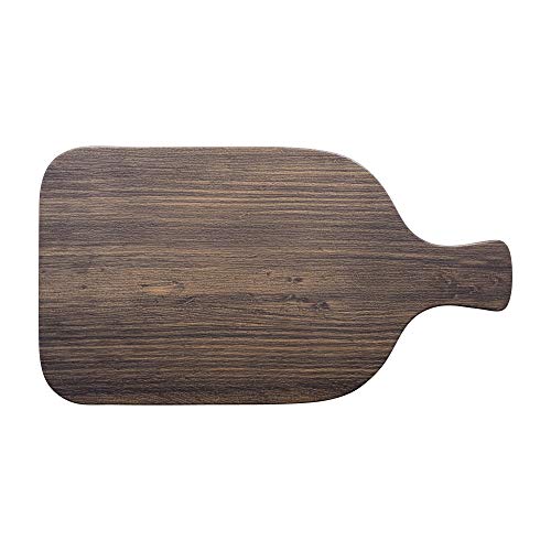 Supreme Housewares Gourmet Art Natural Teak Melamine 18 Inch Serving Paddle Board/Breadboard/Cracker and Food Server Platter/Serving Tray for Display, Decorations, and Cheese Lovers
