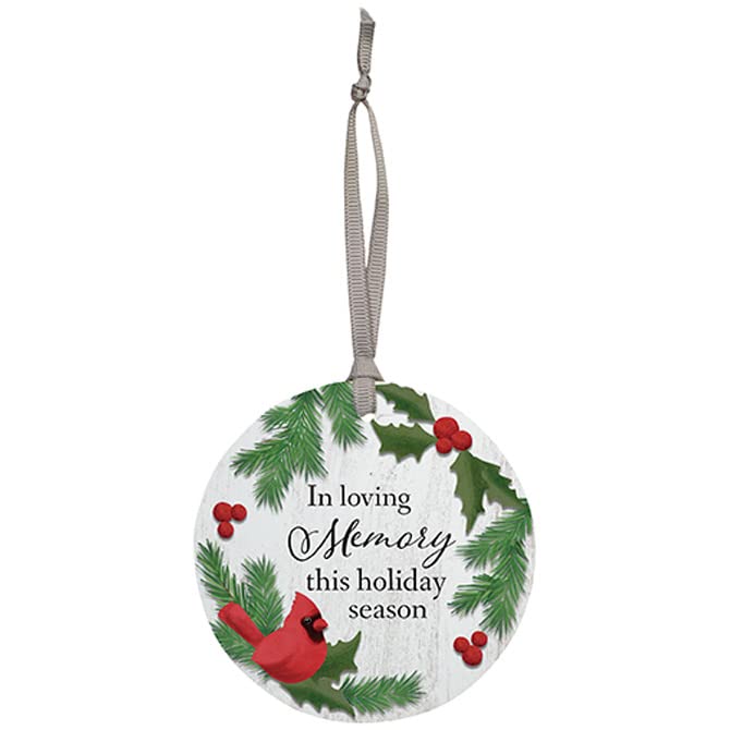 Carson Home Accents in Loving Memory Hanging Ornament, 3.5-inch Diameter